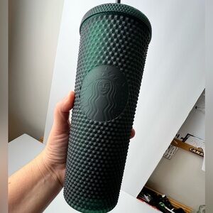 Starbucks Dark Green Studded Matte Jelly Tumbler Venti 24oz 2021 Collectible